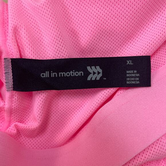 All In Motion Women's Light Support Asymmetrical Cropped Sports Bra Pink Size XL - Picture 7 of 8